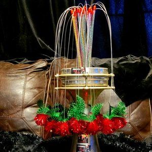 Cat Toy Wand w/ Cherry and Bell .. My Invention Cats Love!! Sold Ea, New!